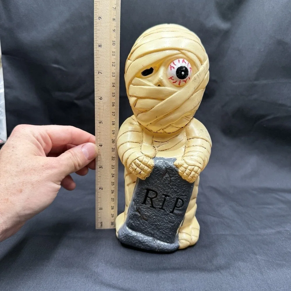 Vintage Halloween Blow Mold Mummy Monster 9